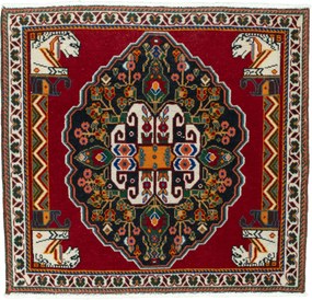 Shiraz Tappeto persiano 60x70 Rosso (Iran) Annodato A Mano