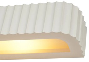 Lampada da parete scandinava beige rettangolare a 2 luci - Plaster