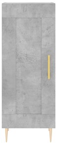 Credenza grigio cemento 34,5x34x90 cm in legno multistrato