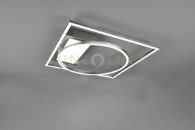 Downey plafoniera led 33w 4600lm, 2700 - 6500k acciaio satinato co...