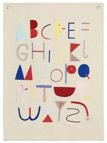 ferm LIVING - Alphabet Fabric Poster Off-White ferm LIVING