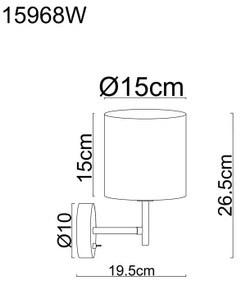 Globo 15968W - Applique da parete DELEON 1xE14/40W/230V