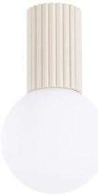 Plafoniera color crema con paralume in vetro ø 12 cm Orbital – Sollux