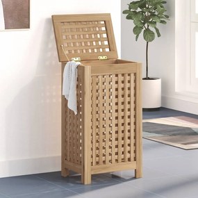 Cesto Del Bucato 35x25x60 Cm İn Legno Massello Di Teak /