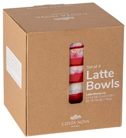 Ciotole rosse in gres in set di 4 pezzi ø 15 cm Latte - Costa Nova
