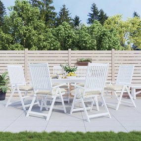 Cuscini Per Sedia 6pz Bianco Crema 40x40x7 Cm İn Tessuto Oxford /