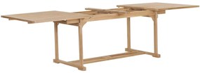 Set da pranzo per esterni 9 pz 180-280x100x75 cm teak massello