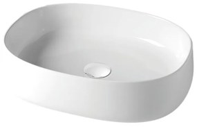 Lavabo da appoggio Paddle rettangolare in ceramica H 40 x P 40 cm bianco