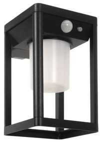 Applique da parete Solare con Sensore Movimento Nera IP54 serie Vimo Colore Bianco Naturale 4.000K