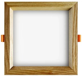 APLED - Lampada LED SQUARE WOODLINE LED/12W/230V 3000K 17x17 cm cenere legno solido