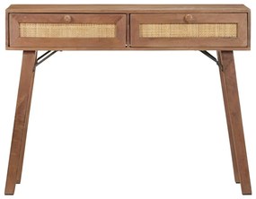 Tavolo consolle 100x35x76 cm in legno massello di mango