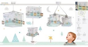 Dalber D-63534 - Lampadario per bambini TRAIN 3xE27/60W/230V