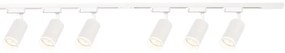 Faretto per sistema a binario PIPE 6xGU10/10W/230V, bianco