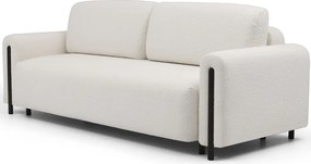 Divano avorio allungabile/con contenitore e rivestimento in bouclé 244 cm Arcadova – ELTAP