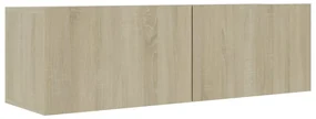 Set porta tv 6 pz rovere sonoma in truciolato