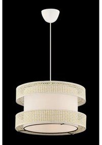 Lampadario a sospensione con cavo HALO 1xE27/60W/230V colore crema