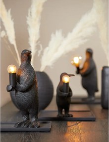 Lampada da tavolo nero opaco (altezza 24 cm) Penguin - Light &amp; Living