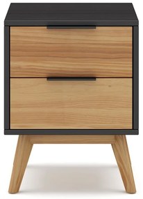 Comodino in legno di pino in colore naturale Lavis - Marckeric