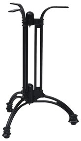 Gamba Per Tavolino Da Bistrò Nero Ø60x72 Cm İn Alluminio /