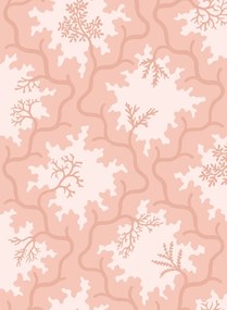 Cole & Son Carta da parati Moss Trellis - Soft Coral and Shell Pink