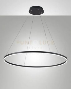Giotto sospensione nera d.100cm a led 4000k - 60w - 6700 lm dimmera...