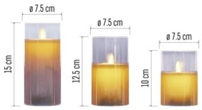 Set da 3 candele LED/6xAA