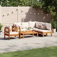 Set Divano da Giardino 5 pz con Cuscini Legno Massello Acacia 3214858