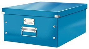Scatola di cartone blu con coperchio 37x48x20 cm Click&amp;Store - Leitz