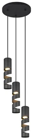 Moderne hanglamp zwart 3-lichts - Stream