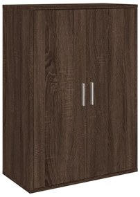 Credenze 2 pz rovere marrone 60x31x84 cm in legno multistrato