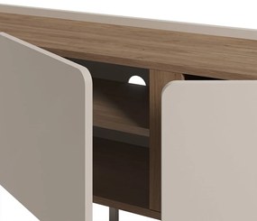 Mobile TV effetto rovere in colore crema-naturale 140x53x35 cm Lucile - Marckeric