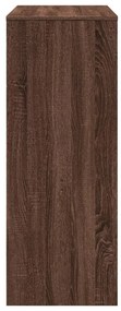 Tavolo bar con rastrelliera marrone 90x40x103,5 cm multistrato