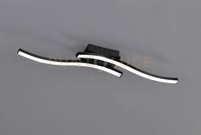 Route plafoniera led 10w 1000lm, 3000k 2 bacchette ondulate antraci...