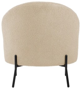 Poltrona beige in tessuto bouclé Noble - Leitmotiv