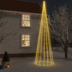 Albero di Natale con Puntale e LED di varie intensità e altezze, Bianco Caldo / 800 cm / 1134