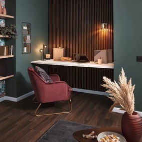 Pannello decorativo fonoassorbente Superior FIBROTECH Rovere fumé L 244 x L 60 cm, Sp 22 mm