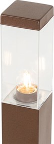 Lampada da esterno intelligente color marrone ruggine 80 cm con WiFi P45 - Malios