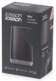 Dispenser di sapone in plastica nera da 350 ml Slim - Joseph Joseph