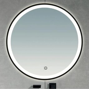Brilagi - Specchio da bagno LED ASTI LED/19W/230V 60 cm nero IP44 IRC 90 dimmerabile + CCT