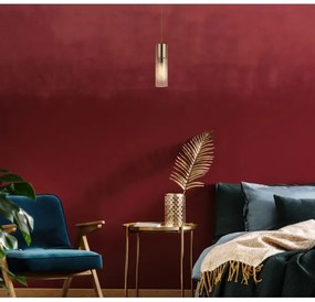 GLOBO 21000HM - Lampadario a sospensione con filo ANNIKA 1xE27/25W/230V diametro 10,5 cm ottone