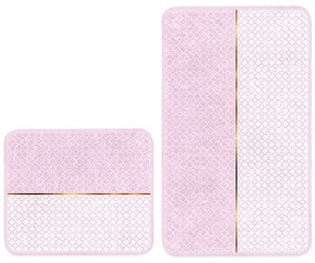 Tappetini da bagno rosa in set da 2 100x60 cm - Minimalist Home World