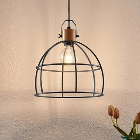 Lampada a sospensione Lindby Flintos, a 1 luce, legno chiaro