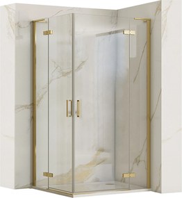 Cabina doccia REA Hugo 90x100 Gold Brush