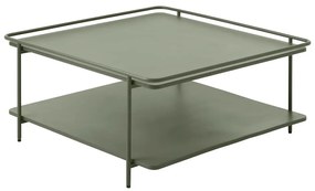 Tavolino da salotto verde in metallo 75x75 cm Yuba – Unique Furniture