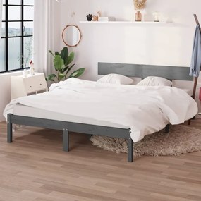 Giroletto Grigio İn Legno Massello Di Pino 160x200 Cm /