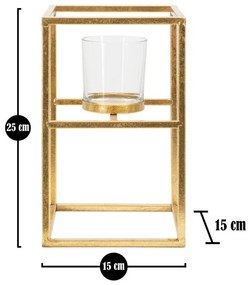 Porta Candele  Elegant Cm 15X15X25- Mauro Ferretti