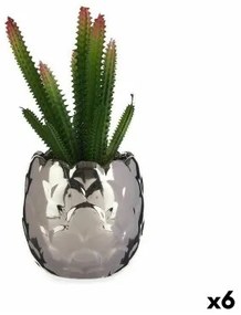 Pianta Decorativa Cactus Ceramica Plastica 10 x 20 x 10 cm (6 Unità)