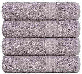 Asciugamani Doccia 4 Pz Grigio 70x140 Cm 360 G/m² 100% Cotone /
