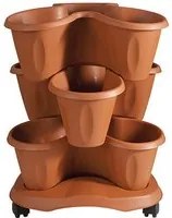 Vaso Trifoglio con Sottovaso in Terracotta 30015