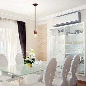 Cavo di alimentazione 1xE27/60W/230V marrone/porcellana